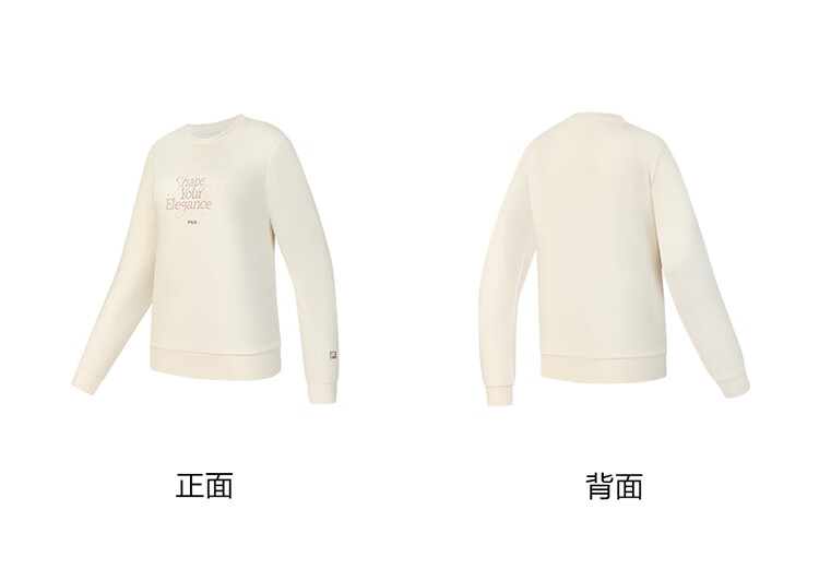 FILA Official Women's Pullover Hoodie, Autumn And Winter Fitness Sports Simple Basic Knit Top 35