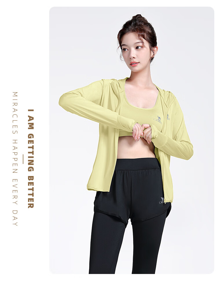 CAMEL Yoga Outfit Set for Women, Morning Run Outdoor Sportswear, Slim-Fit Breathable Fitness Wear, Five-Piece Set YK22255493 32
