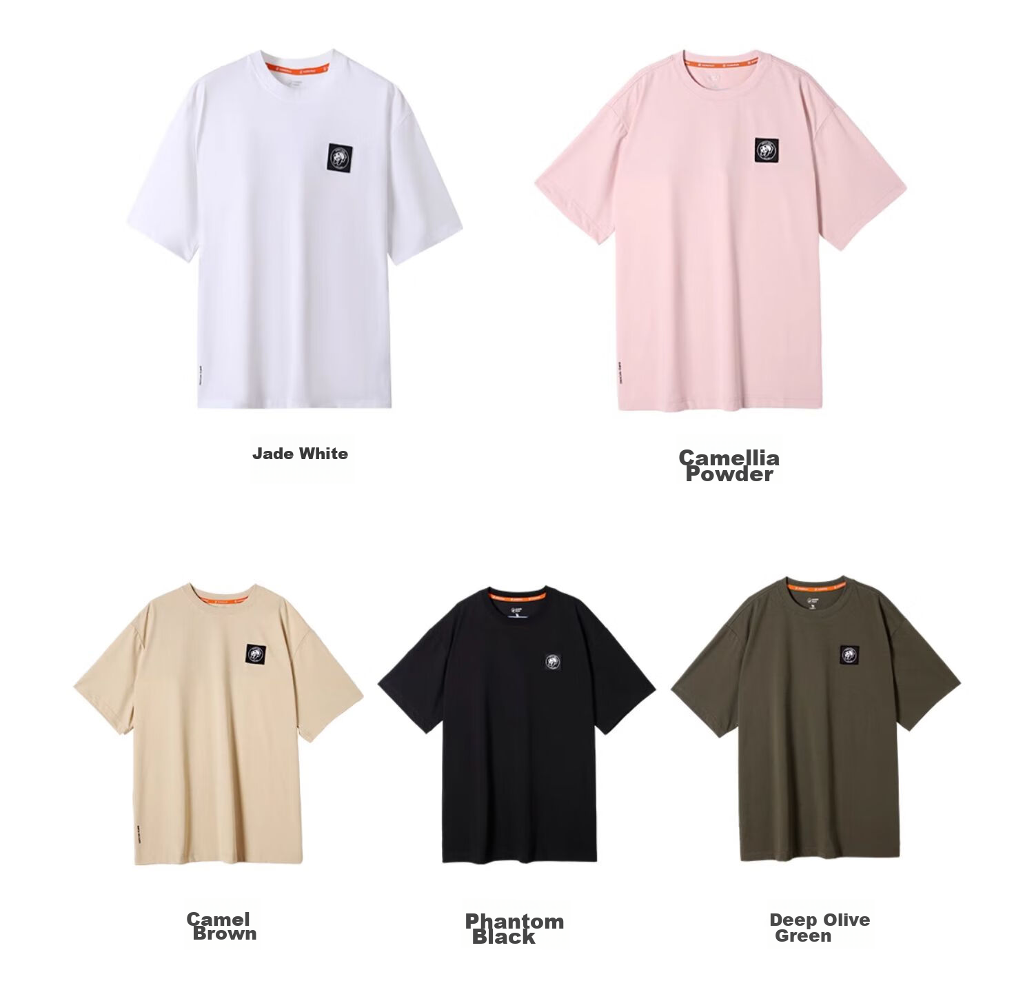 CAMEL Outdoor Unisex Casual Short-Sleeve T-Shirt, Round Neck, Cool And Breathable Top [Panda Collaboration], A34BA6K170 18
