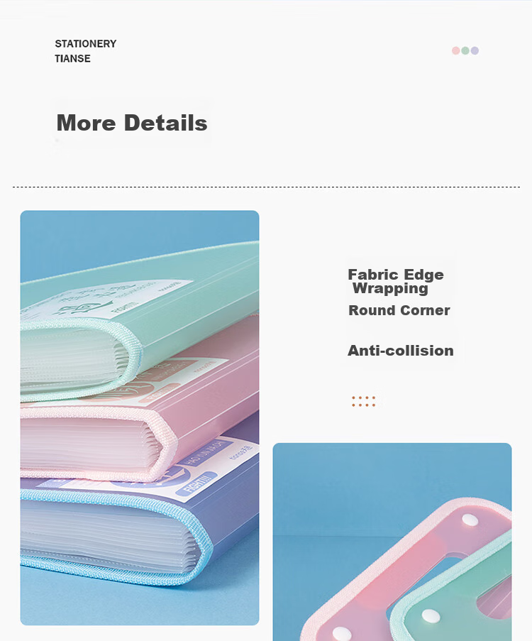 TIANSE Exam Paper Storage Bag with 8 Compartments Accordion File Folder A4 Multi-Layer Document Organizer Accordion File Folder Student Exam Paper Folder TS-1831 Blue-Purple 13
