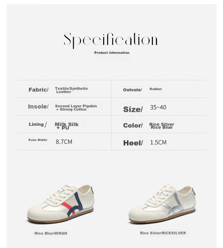 ZHR Dexun Women's Retro Soft-Soled Low-Top Shoes, Sports Commuter Casual Shoes, Versatile Fashionable New White Sneakers 6