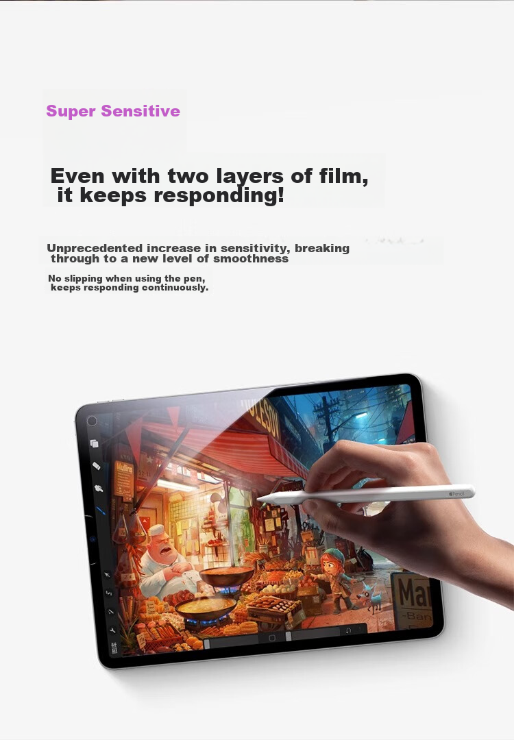 Baseus IPad Screen Protector, Apple Tablet Protective Film [Full Screen Coverage, Strong Anti-Fingerprint, Shockproof And Bend-Resistant], Ultra-Clear Non-Patterned Film for IPad Mini5/4-7.9 Inch 14