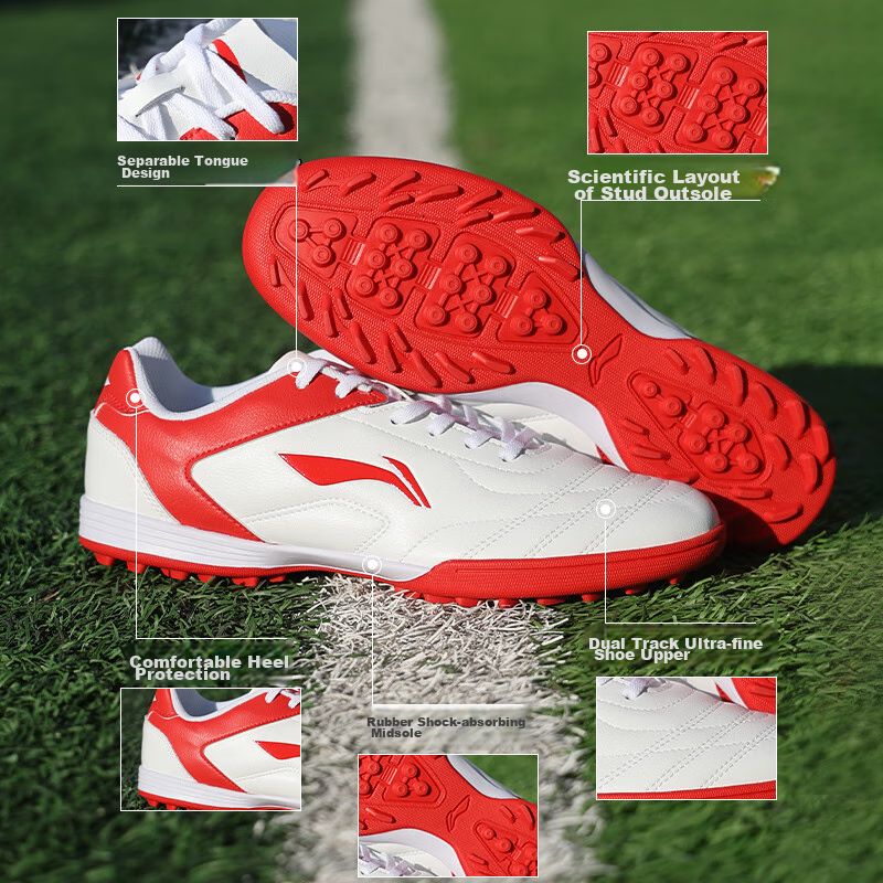 Футбольные бутсы Li-Ning для мужчин и женщин, профессиональные тренировочные шиповки TF для взрослых, подростков и детей, размер 40