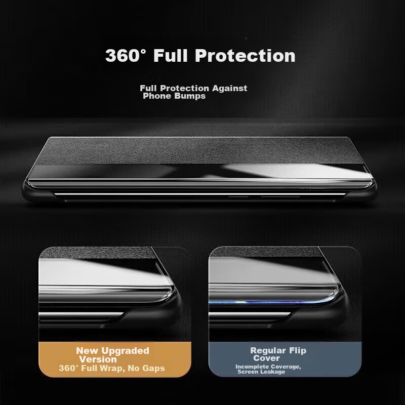 Чехол-книжка Ekakashop для Huawei Mate40, черный, кожаный, бизнес-стиль, с умным окном