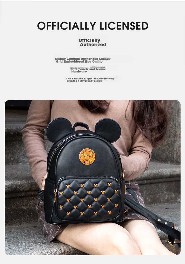 Disney Mickey Mouse Backpack for Women, Fashionable Teenage Girl Backpack, Birthday Gift Box Set for Girls 23