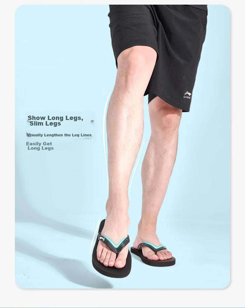 Li-Ning Flip-Flops, Sports Sandals for Men And Women, Summer Outdoor Wear, Non-Slip Casual Sandals, Skateboard Beach Shoes, Non-Slip Slippers 17