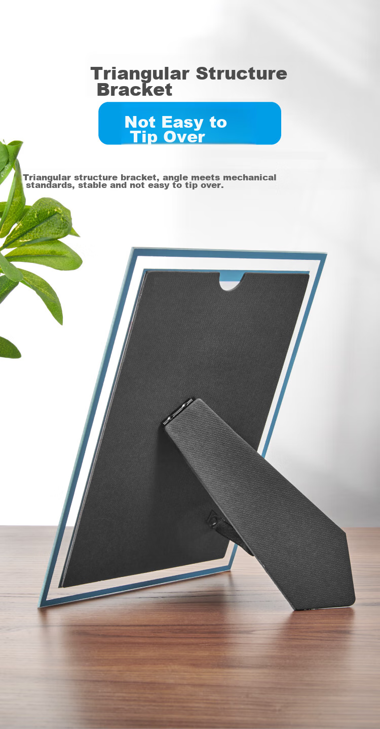 DSB (Dishibi) A4 Crystal Certificate Frame, Award Display Frame, Photo Frame, Glass Display Stand, Honor Certificate Display Frame, Business License Original Frame, Silver Floral Style, 4S12 6