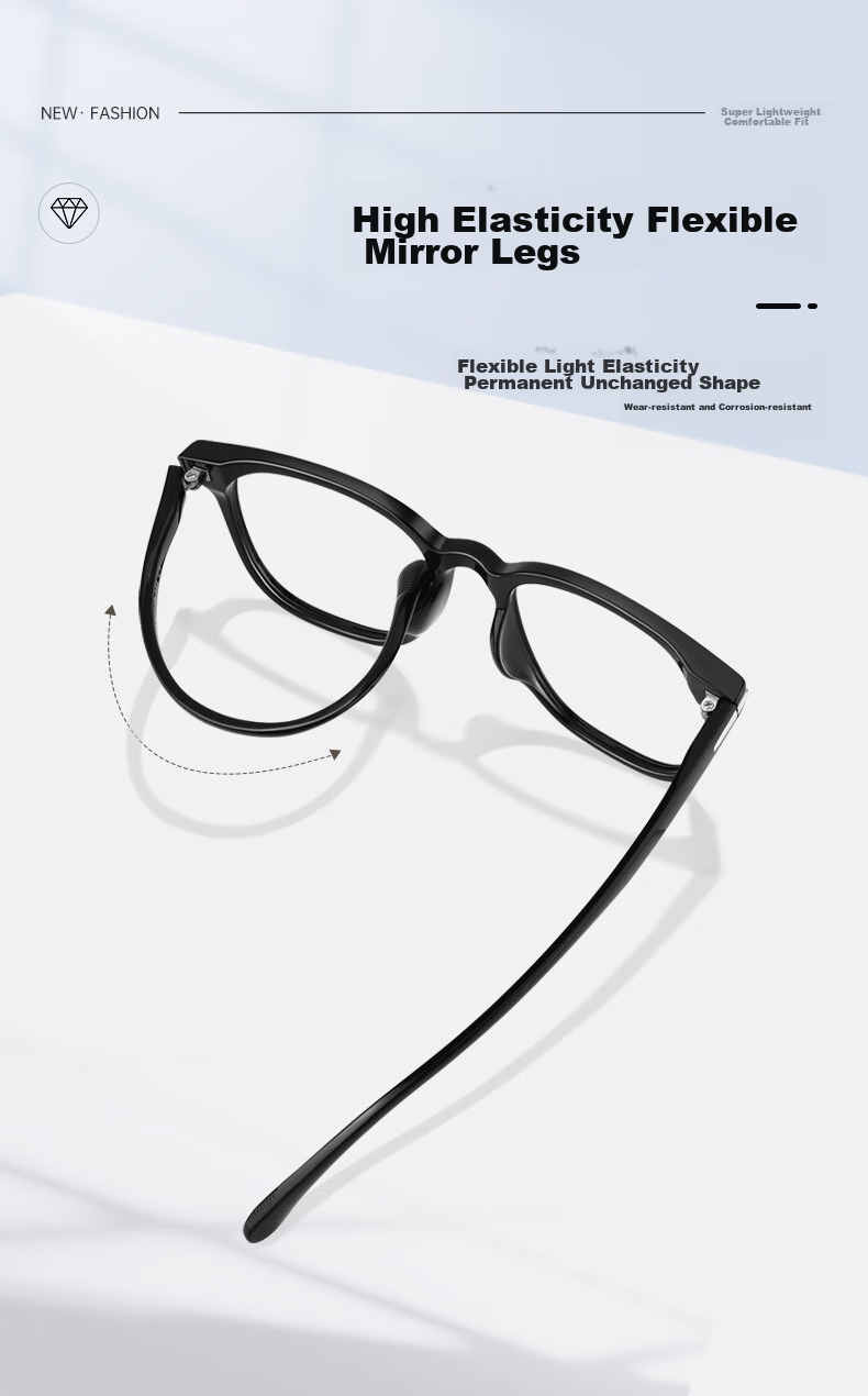 ZEISS Lenses, Myopia Prescription Available, TR90 Frame, Glossy Black, Ouna Non-Prescription Blue Light Blocking (Try-On) 4