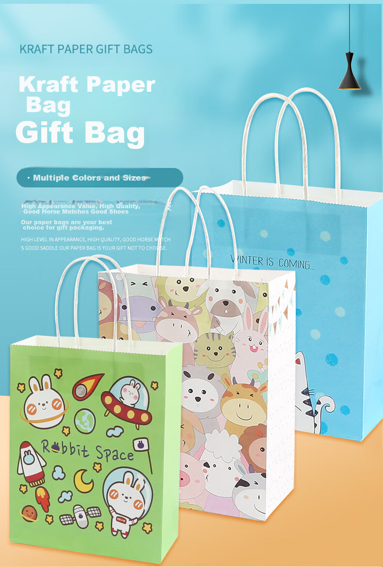 Ouliwen Gift Bags, Small Packaging Bags, Large Paper Bags for Gifts, Birthday Handbags, Children's Bags, Pink Floral Pattern, Pack of 10, 3C Digital Products, All-Net Low Price 1