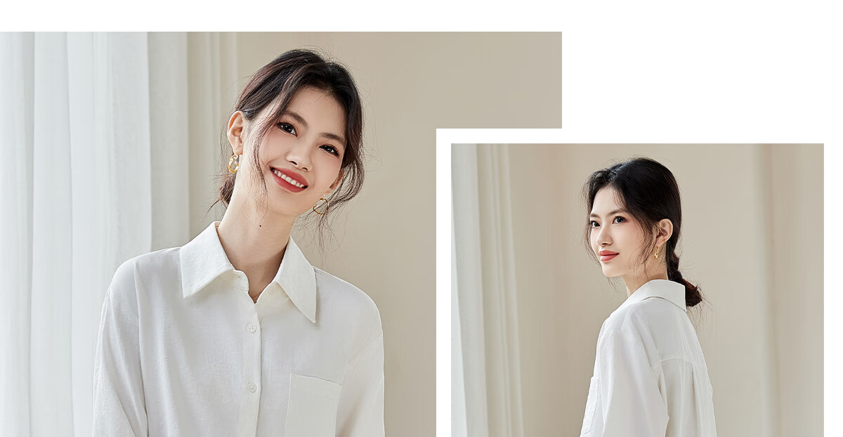 PinCai Women's Long Sleeve Shirt Autumn Winter Thickened Office Wear Versatile Blouse P144C6003 36