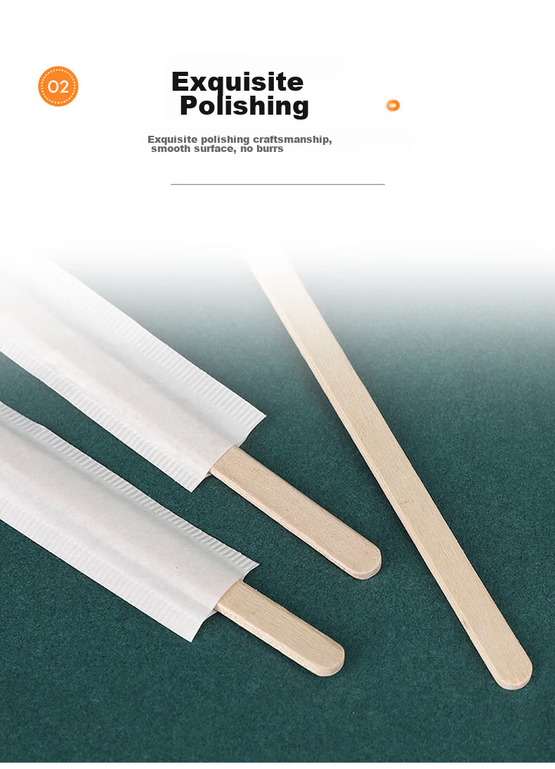 MENGTING Disposable Coffee Stirrers, 14cm Wooden Coffee Mixing Sticks, Portable Individual Packaging, 200 Pieces Per Box 7