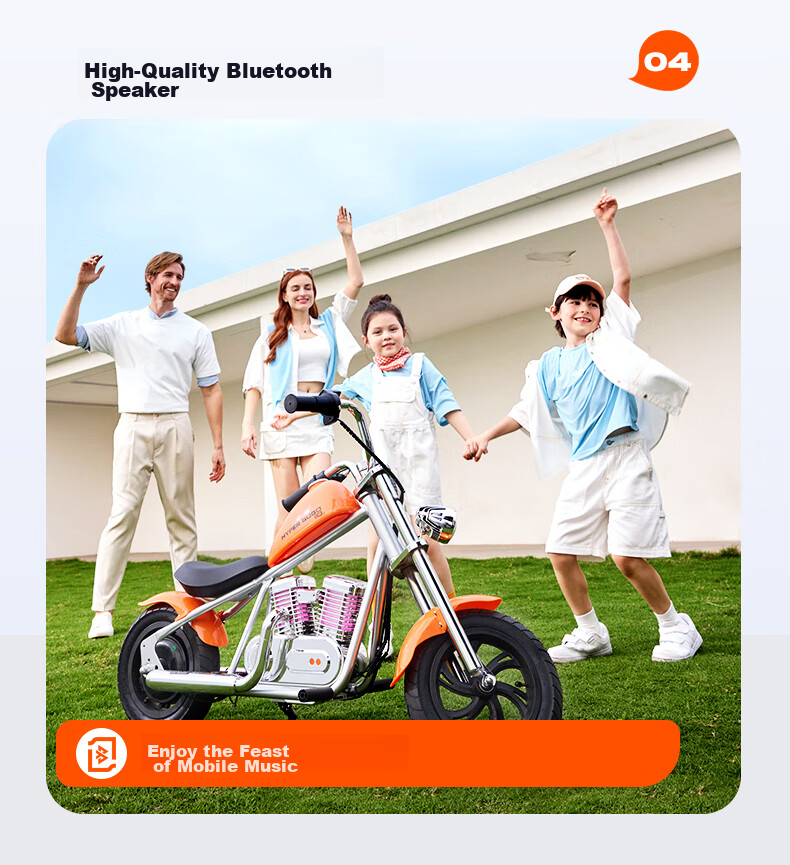 Baofengqishi Children's Electric Motorcycle Two-Wheeler Scooter for Ages 3-12, Small Electric Scooter Birthday Gift C12 Exploration Black 10