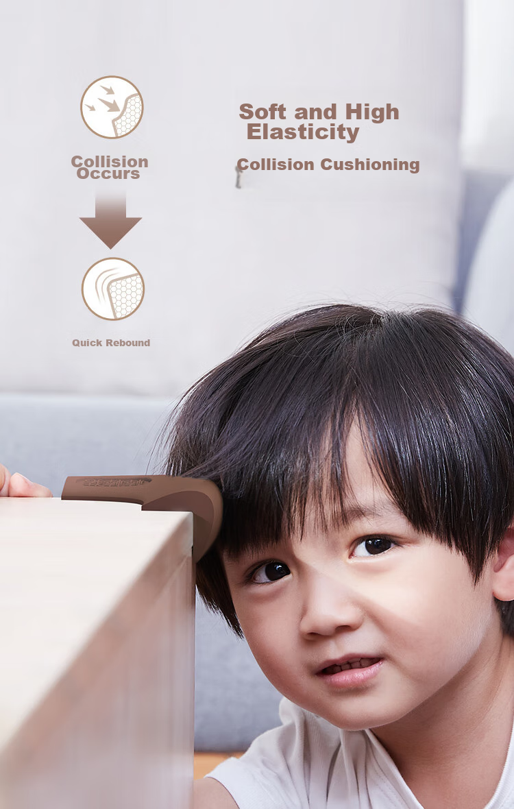 Bangbangzhu Baby Table Corner Guards, Silicone Anti-Collision Protectors for Children's Furniture, Table Edge Protectors, Set of 12, Sky Gray 2