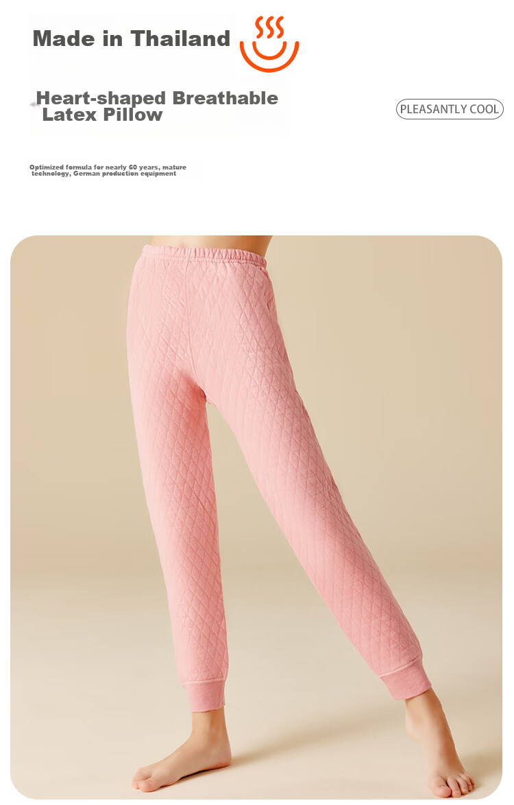LangSha [7A Antibacterial Three-Layer Padded] Children's Autumn Pants, Girls' Thermal Underwear, Middle School Students' Thickened School Uniform Essential, Cotton Thermal Pants 17
