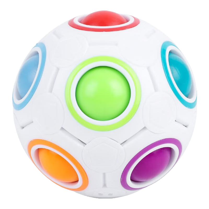 Baobeiqu Magic Cube Rainbow Ball, 12-Hole Children's Toy, Educational And Cognitive Training for Ages 3-6, Birthday Gift