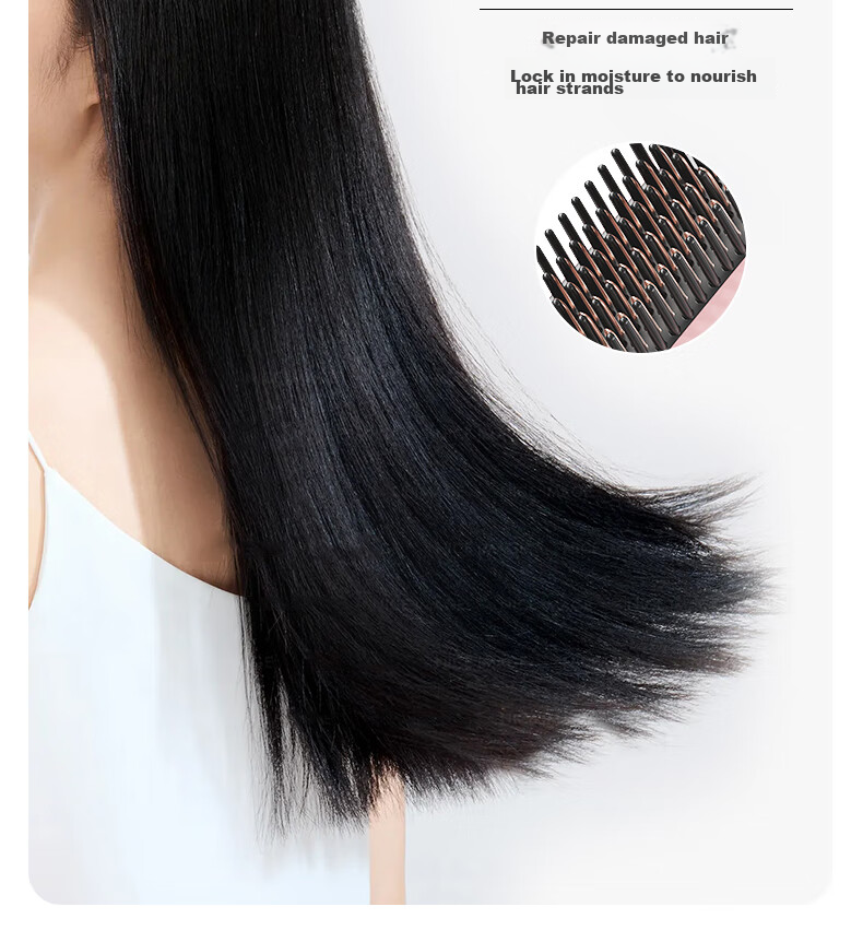 TSUYAGLA Sixth Generation Detachable Wireless Straight Hair Brush with 6 Billion Plasma Hair Protection, Non-Damaging Negative Ion Moisturizing, Efficient And Long-Lasting Styling, Girlfriend Birthday Gift T606 Pink 23