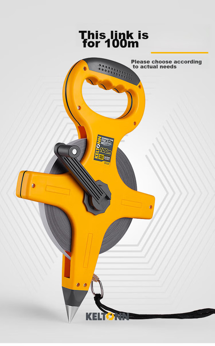 KELTONN Steel Tape Measure, 100 Meters, Handheld And Stand-Up Cross-Shaped Long Tape Measure, Engineering Ruler, Measuring Tape, Meter Ruler, Renovation Measurement Ruler 2