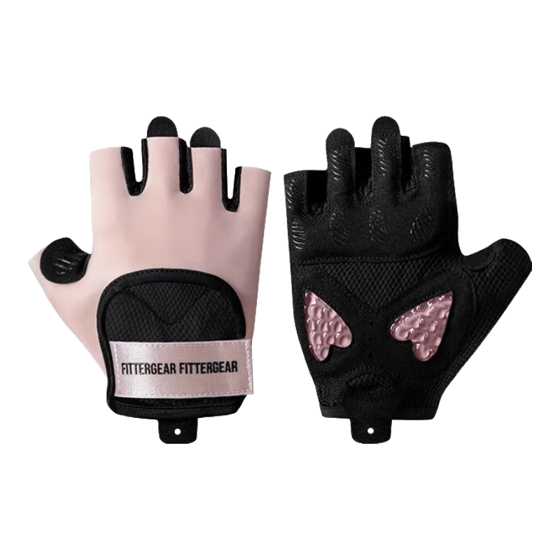 FITTER GEAR Women's Fingerless Breathable Fitness Gloves for Exercise, Weightlifting, Dumbbell Training, Yoga, Non-Slip, Anti-Callus