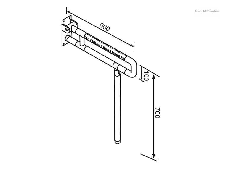 MODUN Toilet Handrail, Bathroom Support Rail, Elderly Safety Anti-Fall Seat Support, Toilet Barrier-Free Riser, Foldable 5