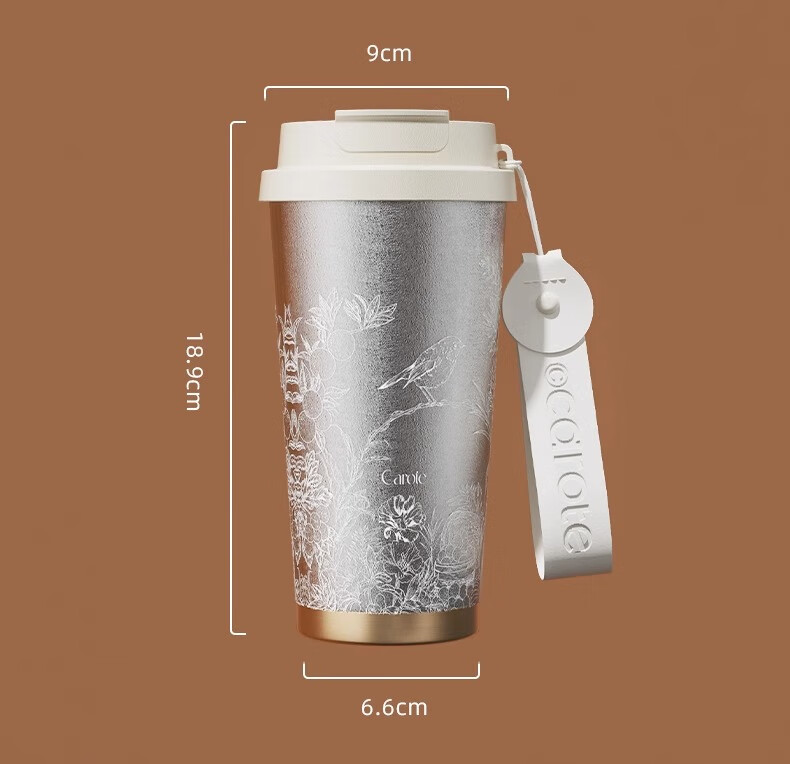 Carrot Pure Titanium Insulated Outdoor Portable Coffee Cup High-End Straw Water Bottle Large Capacity Titanium Cup Birthday Gift 29