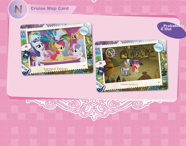 Kayou My Little Pony Card Game Full Box Fun Pack with 3 Rounds, Official My Little Pony Black-Backed CR Cards 16