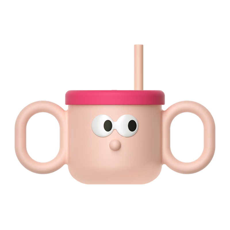 Octoto Children's Water Cup, Open-Top Cup, Children's Milk Cup, Baby Water Cup with Straw, 316L Stainless Steel Infant Rice Porridge Cup