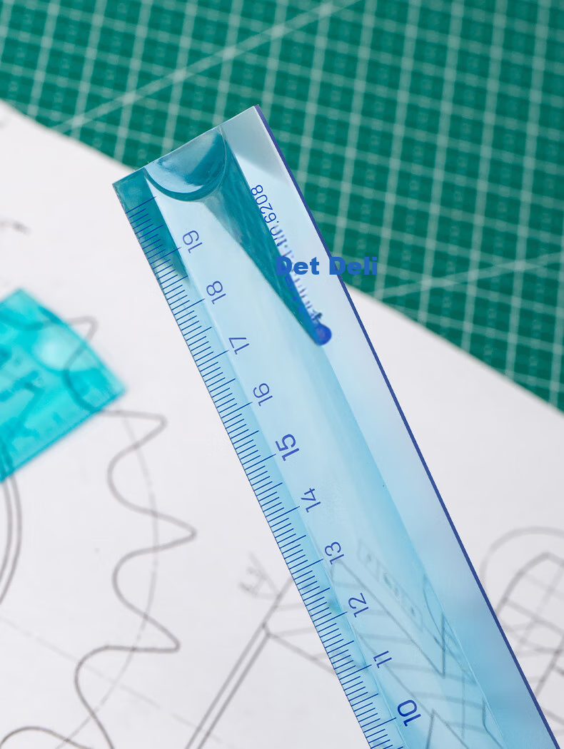 Deli 20cm Flexible Straight Ruler with Clear Markings, Flexible And Durable, Not Easily Broken, Student Back-To Stationery, Random Color, College Entrance Exam Blessing Gift 8