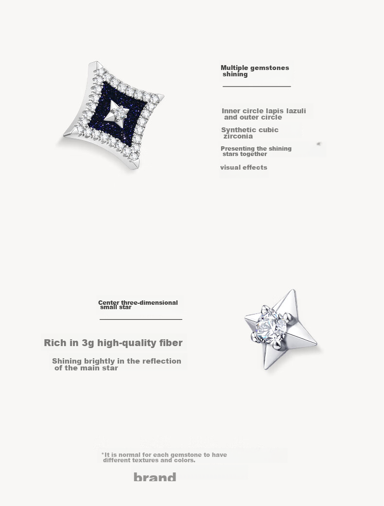 LOLA ROSE Starry Silver Stud Earrings, Elegant Birthday Gift for Women, Friends And Girlfriends 10