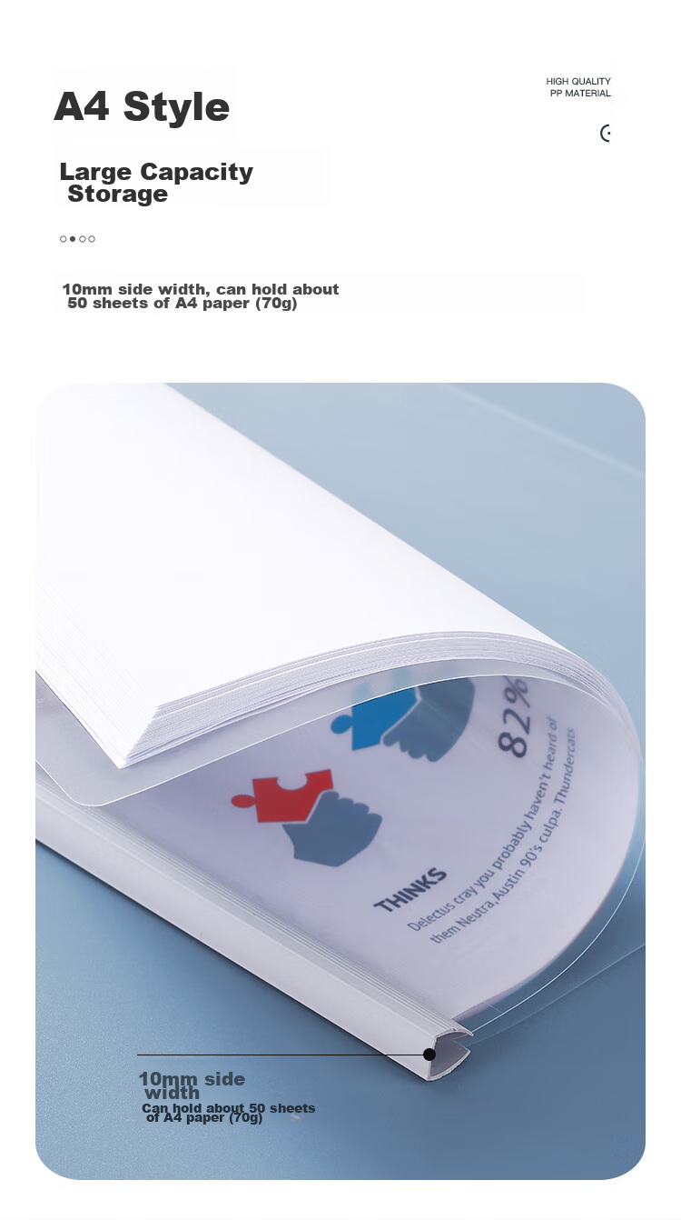 COMIX 10-Pack A4/15mm Thick Lever Arch Files, Transparent Pull Rod Folders, Student Exam Paper Folders, Document Organizers, Office Stationery EA3312 6
