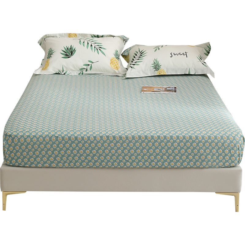 Dohia Pure Cotton Fitted Sheet, Bedspread, Mattress Protector, Single Piece, for 1.5m Bed, 200*150cm