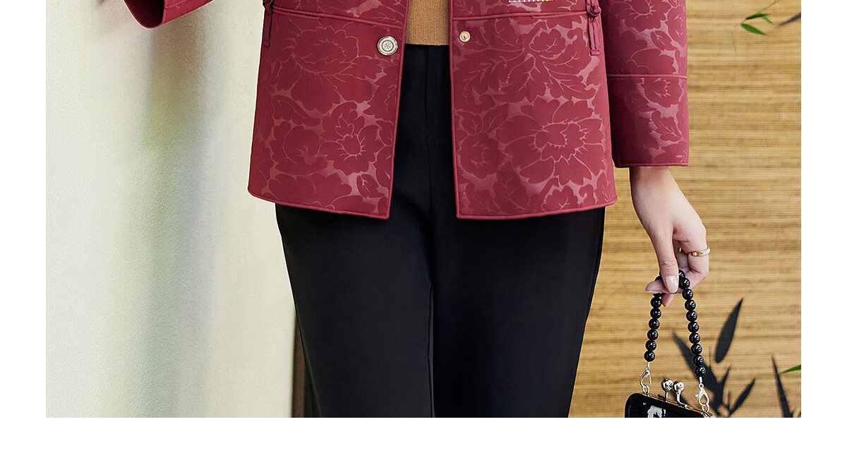 Yuzhaolin Mom's New Year Red Coat Middle-aged and Elderly Women's Spring and Autumn Windbreaker Short Jacket Y243U2013 29