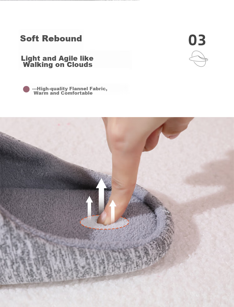 FOOTOPPO Slippers for Men, Japanese-Style Quiet Slippers, Soft-Soled Home Shoes for Women, Non-Slip Floor Slippers, Fabric Slippers for Indoor Use 7