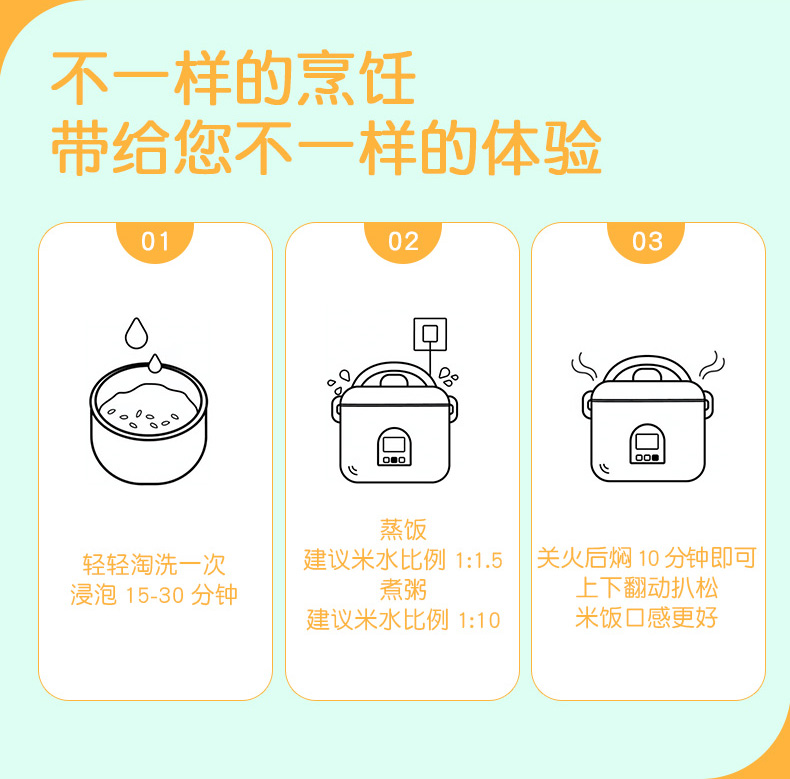 75923-【拍1发2】田喜粮鲜 胚芽米500g 粥米可搭配营养粥宝宝米幼儿米胚芽米真空宝宝米 胚芽米/1盒-详情图