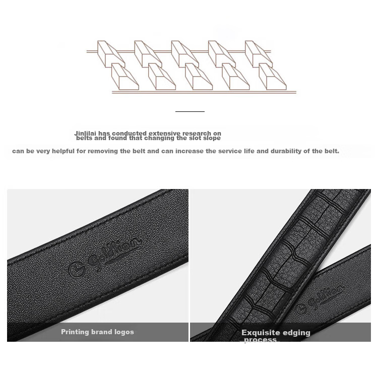 Goldlion Leather Belt with Automatic Buckle, High-Quality Wooden Gift Box, Birthday Present 9