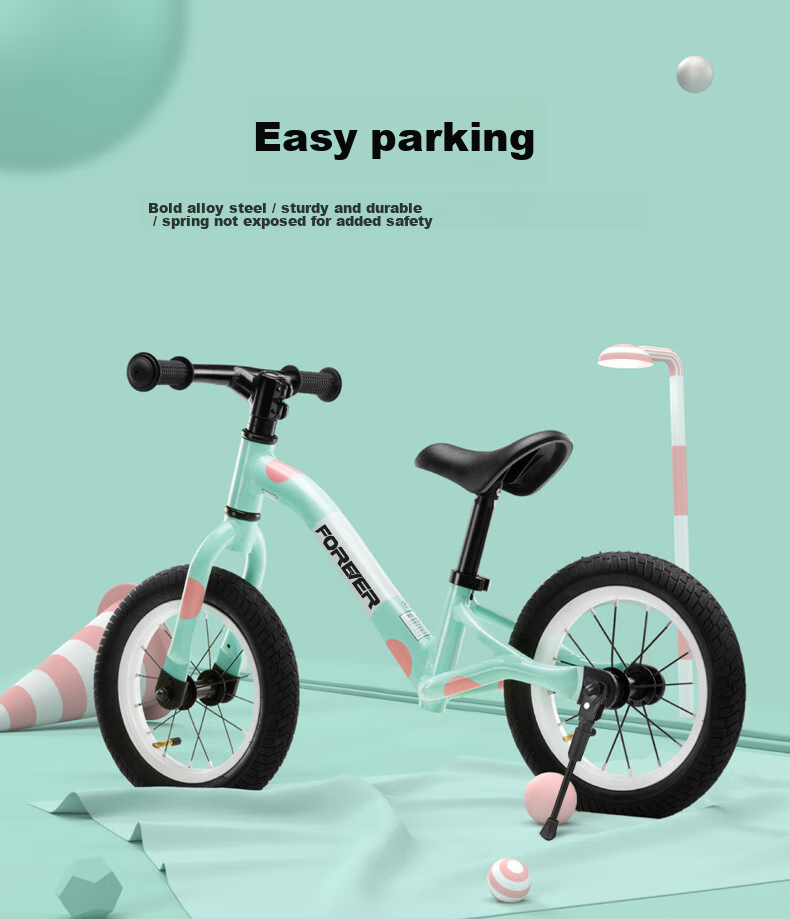 FOREVER Children's Bicycle Pedals, Kids' Bike Riding Accessories, Thickened Alloy Steel Parking Bracket, Side Support Pedal Rack 4