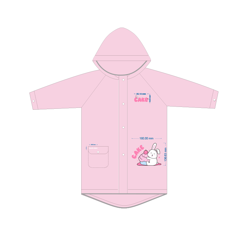 MARIE CLAIRE Girls' Raincoat with Hood, Heavy-Duty Storm Protection for Ages 1-3, Kindergarten Toddler Baby Girl School Essential