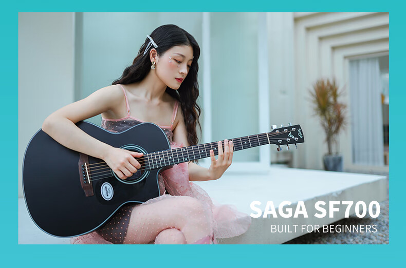 SAGA SAGA Guitar Spruce Top SA700C Natural Color 40-Inch Acoustic Folk Guitar for Beginners, No Returns if You Can't Lear 8