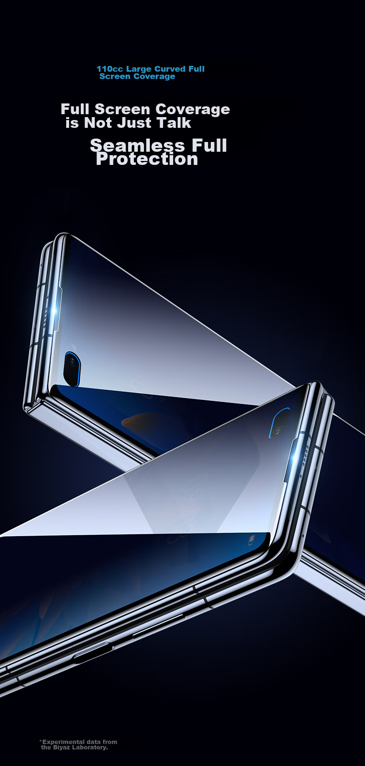 BIAZE Privacy Screen Protector for Huawei Mate X2, Matex2 Collector's Edition Phone Film, Foldable Screen 5G Protective Film, Full Coverage 28° Anti-Peeping HD Anti-Fingerprint JM138 11
