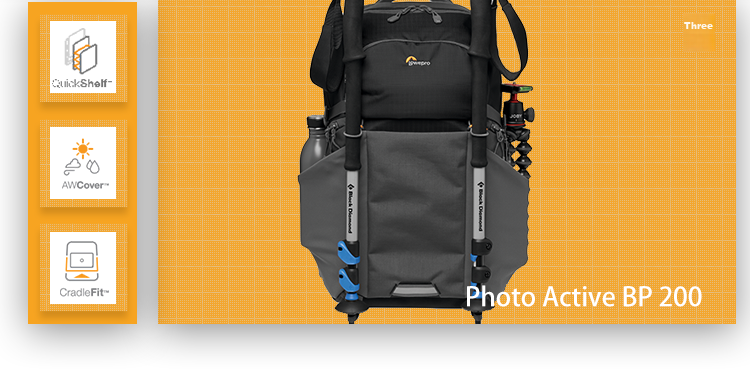 LOWEPRO Photo Active BP 300 AW Pulsar Series Large Outdoor DSLR Camera Backpack for Canon Sony Digital Mirrorless Cameras Men Black Blue LP37253-PWW 4