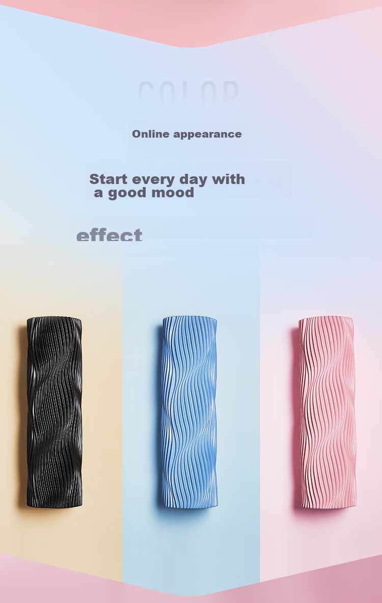 Keep Foam Roller Massage Stick, Muscle Relaxation Massager, Spiked Yoga Column, Fitness Training Combination Version, Pink Sand Color 14