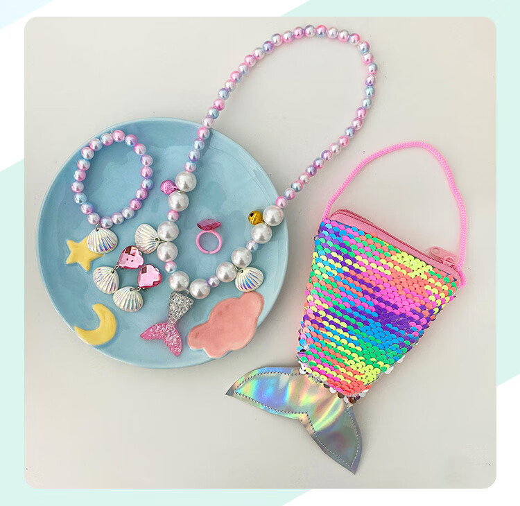 CHIMERA 6-Piece Mermaid Jewelry Set, Decorative Accessories for Children, Girls, And Young Women, Mid-Autumn Festival Gift 7