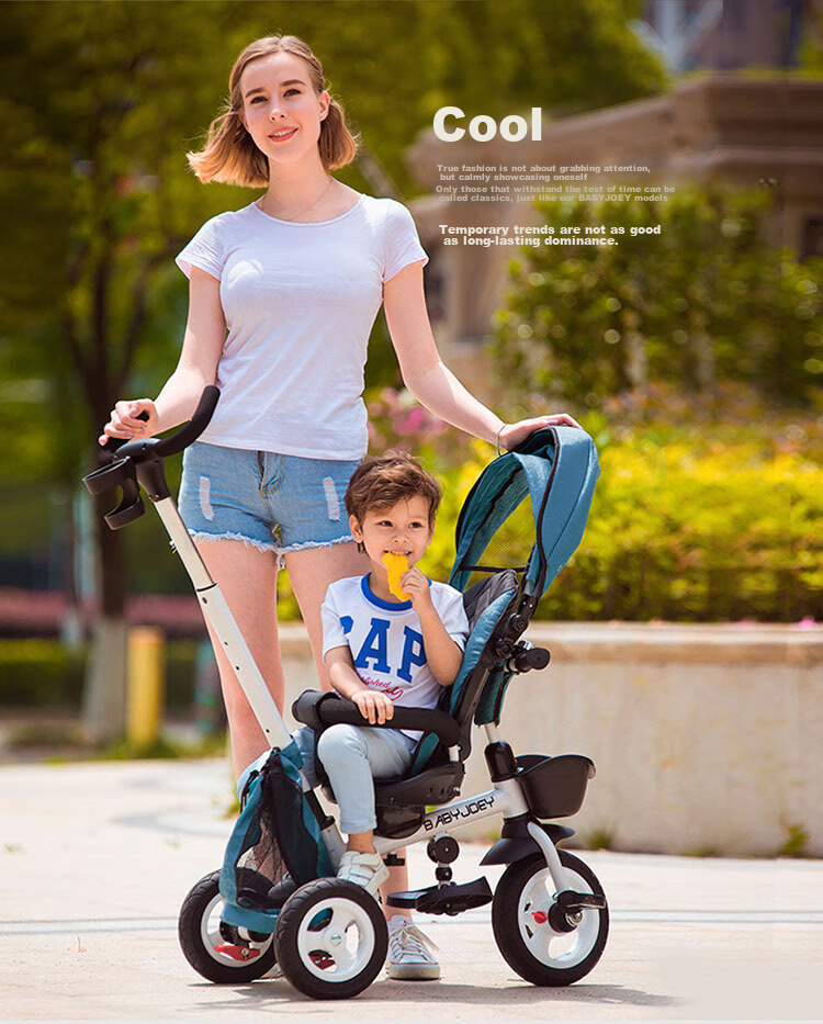 BABYJOEY Children's Tricycle, Foldable Baby Bike for Ages 1-5, Kids' Bicycle TT59, Princess Pink, Baby Gift 14