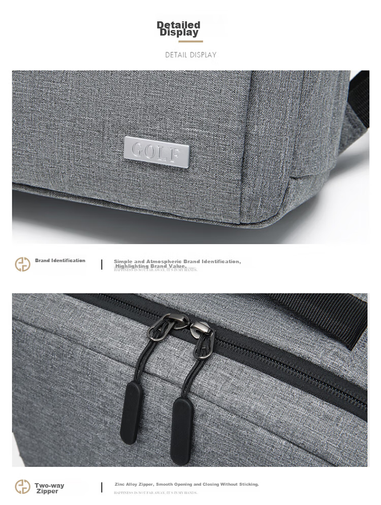 GOLF Backpack for Men, Korean-Style Backpack, 14-Inch Laptop Bag, Business Backpack for Men And Women, Casual Travel Bag, Student Schoolbag 26