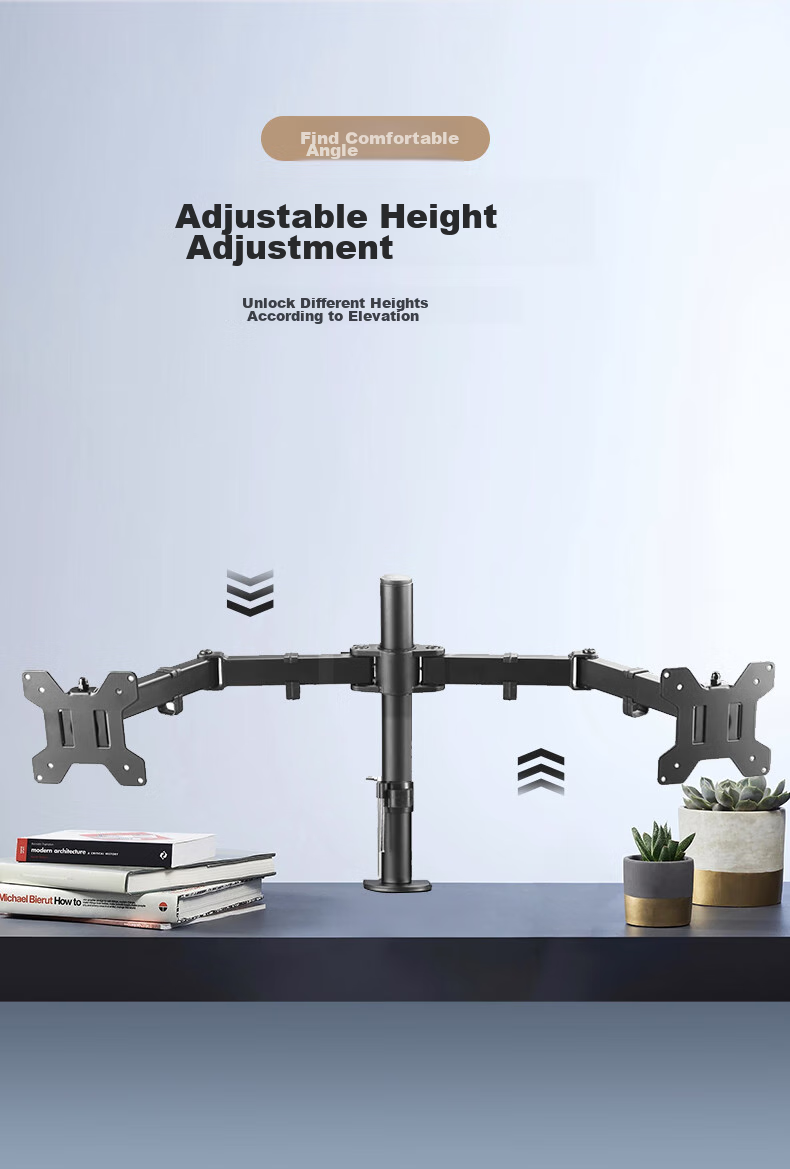 Zhiercheng Monitor Stand, 17-32 Inch Computer Stand Arm, Desktop Monitor Screen Support, Mechanical Arm Riser, Center Position Return, More Space-Saving 6