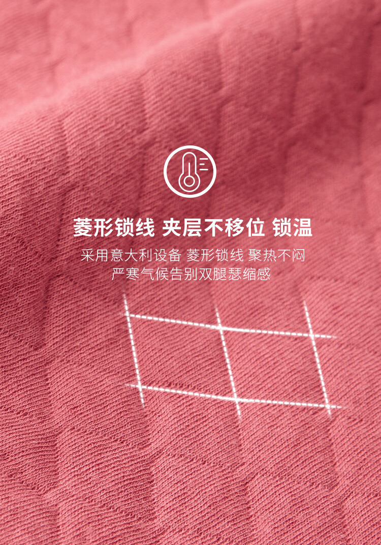 Comfortable and Refreshing 【Half-high Collar Three-layer Thickened】100% Pure Cotton Warm Underwear Top Full Cotton Autumn Clothes Cotton Sweater Autumn and Winter 1