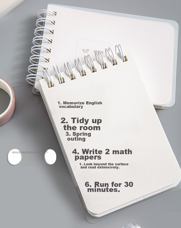 Sannianerban A7/80 Mini Portable Spiral Notebook, Student Journal, Pocket Notepad, Vocabulary Book, Record Book, Grid Single Notebook 13