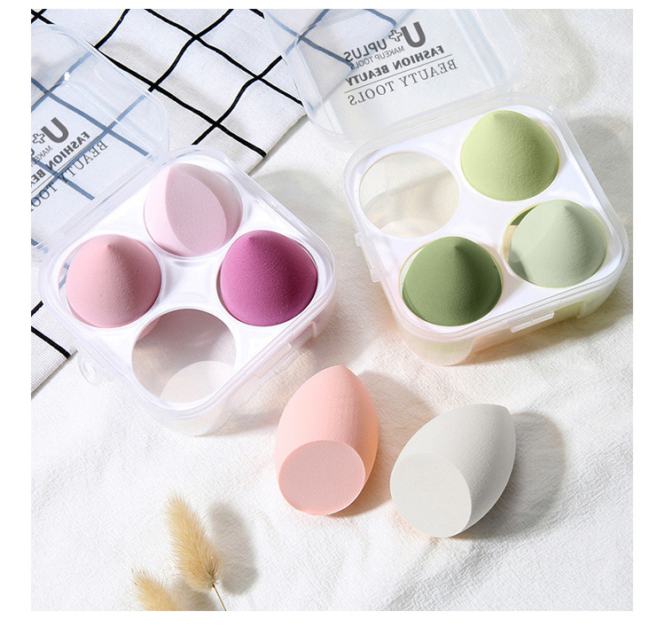 UPLUS Strawberry Mousse Beauty Blender, Powder-Saving Makeup Sponge, Egg-Box Powder Puff, 8 Pieces with Box, Holiday Gift Set 15