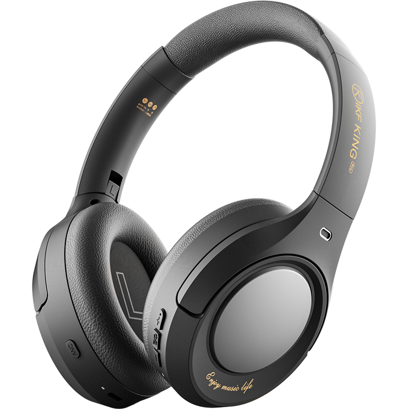 IKF King Pro2.0 Active Noise-Cancelling Over-Ear Bluetooth Headphones, Delta Unyielding Contract E-Sports Wired Gaming, Low Latency Bluetooth 6.0, Sports Music, Athens Black
