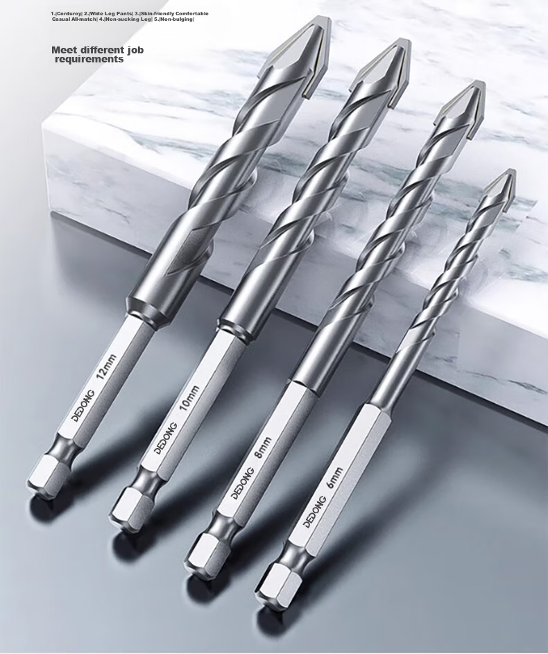 Dedong Ceramic Tile Drill Bit Eccentric Offset Head Concrete Super Hard Special Triangular Ceramic Alloy Drill for Cement Glass 5