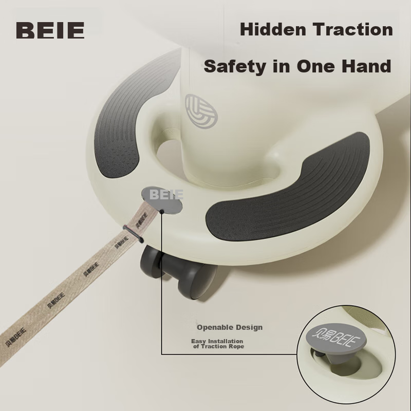 BEIESTATE Classic Twist Car for Ages 1-3, Ride-On Car for Children And Adults, Anti-Rollover, Pure Enjoyment without Music, Mica Gray